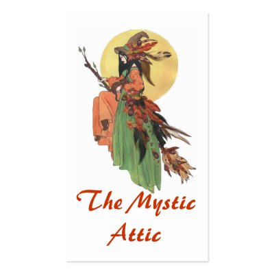 Autumn Witch Business Cards by redqueenself