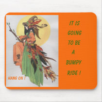 Autumn witch collage with feathers mousepads by redqueenself Autumn witch collage with feathers mousepads
