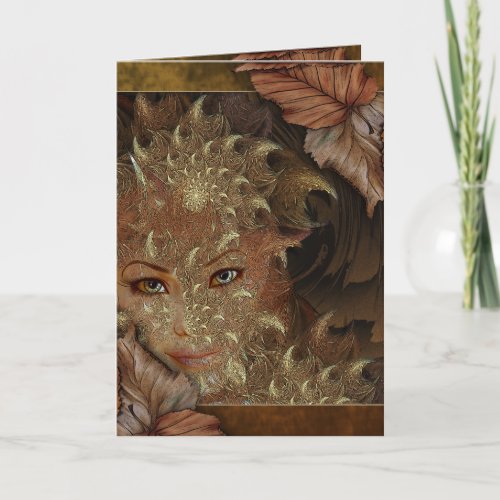 Autumn Wood Nymph Greetings & Notecards card