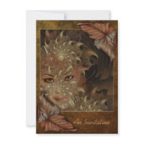 Autumn Wood Nymph Medium Invitation