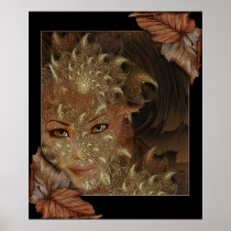 Autumn Wood Nymph Poster