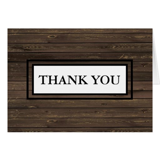 Autumn Wood Texture Thank You Note Card | Zazzle
