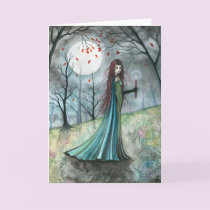 Autumn Wood Vampire Gothic Card Notecard