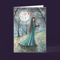 Autumn Wood Vampire Gothic Card Notecard cards
