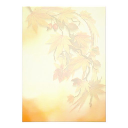 Autumnal leaves Bridal Shower Invitation