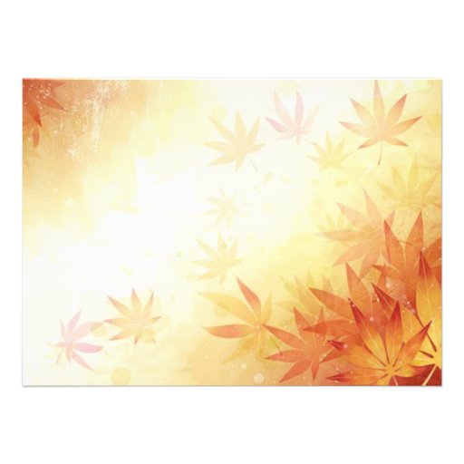 Autumnal leaves Wedding Invitation
