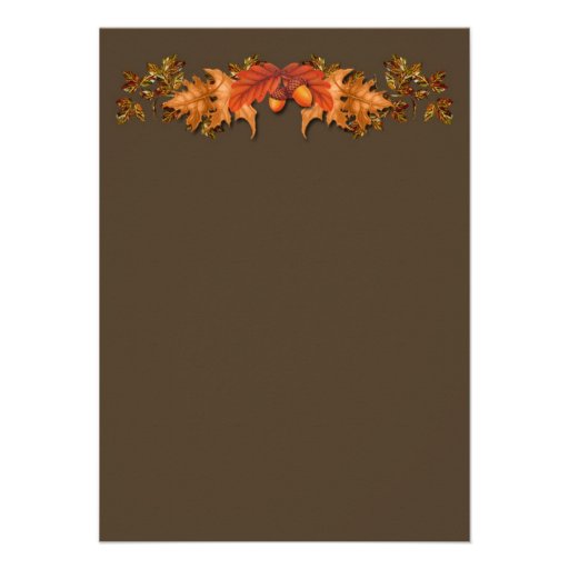 Autumnal leaves Wedding Personalized Announcements