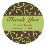 Autumnal Scrolls Customizable Wedding Stickers
