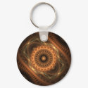 Autumn's Gold Fractal Keychain by SweetRascal Autumn's Gold Fractal Keychain