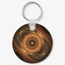 Autumn's Gold Fractal Keychain by SweetRascal Autumn's Gold Fractal Keychain