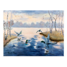 Autumns Mallards Postcard