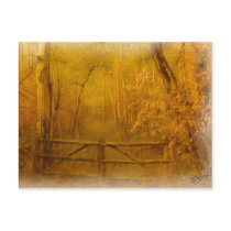 AUTUMS GATE POSTCARD by GINABARE AUTUMS GATE POSTCARD