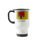 Auvergne waving flag with name coffee mug