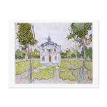 Auvers Town Hall 14 July 1890, Vincent van Gogh Post Card