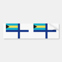 Auxiliary Ensign Of The Bahamas, Bahamas flag Bumper Stickers