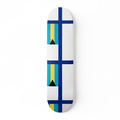 Auxiliary Ensign Of The Bahamas, Bahamas flag Skateboard by FlagLibrary