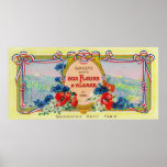 Auz Fleurs D' Alsace Soap LabelParis, France Posters