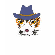 AV- Artsy Cat in a Cowboy Hat Shirt shirt