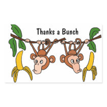 AV- Funny Monkeys Thanks a Bunch Sticker