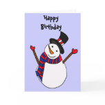 AV- Happy Snowman Birthday Card