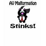 AV Malformation Stinks Skunk Awareness Design t-shirts