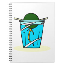 avacado abstract pit growing in water spiral note books