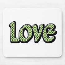 Avacado Polkadot Love Mouse Pads