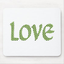 Avacado Polkadot Love Mouse Pads