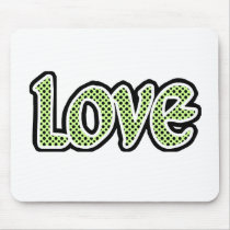 Avacado Polkadot Love Mousepads