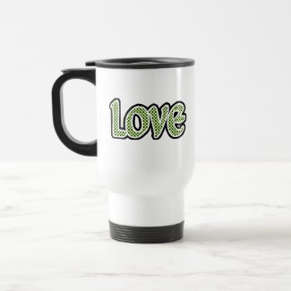 Avacado Polkadot Love mug