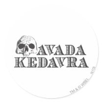 Avada Kedavra Round Sticker