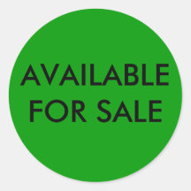 AVAILABLE FOR SALE STICKER