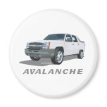 Avalanche White Refrigerator Magnet