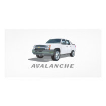 Avalanche White Photo Card