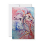 AVALON ,Magic and Mystery , soft pink blue rsvp invitations