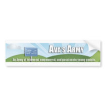 Ava's Army Logo Bumper Sticker bumper stickers