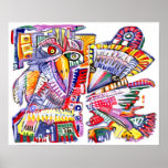 Avechuchos Precolombinos Print