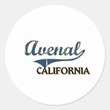 Avenal California City Classic Round Sticker
