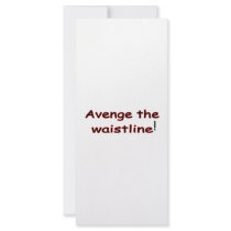 Avenge The Waistline rack cards by FunnyStuffStore Avenge The Waistline rack cards