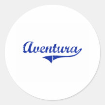 Aventura Florida Classic Design Round Sticker