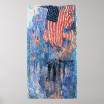 Avenue in the Rain by Frederick Childe Hassam Poster