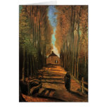 Avenue of Poplars in Autumn by Vincent van Gogh Greeting Cards