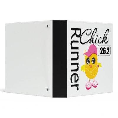 Avery Binder 26.2 Miles Runner Chick by chicktshirts