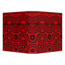 Avery Binder, Abstract Trippy Tribal Art Red Black