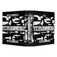 Avery Binder Black & White Style Abstract Stressed