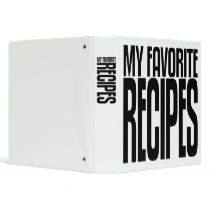 Avery Binder, My Favorite Recipes, Black text