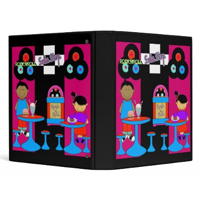 Avery Binder Retro Rock'n'Roll Soda Shop Kids by KidsStuff