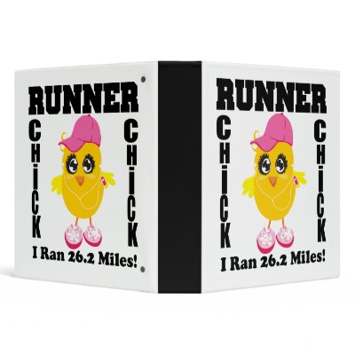 Avery Binder Runner Chick I Ran 26.2 Miles by chicktshirts