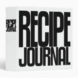 Avery Binder, Tall Skinny Text, Recipe Journal