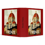 Avery Binder Vintage Travel Firenze Italy Print